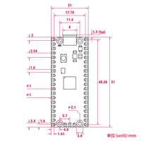 Carte de développement Raspberry Pi Pico 2 d'origine, microcontrôleur RP2350, double processeur Arm Cortex-M33, double processeur RISC-V Hazard3, 150 MHz