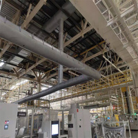 Conduit CVC carré de conception industrielle pour les zones de travail Machine agricole Climatiseur Tissu flexible Conduit Hôpitaux Gymnases
