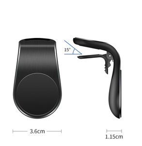 Nuevo superventas, regalo en forma de L, Impresión de logotipo, soporte Universal para teléfono de coche, soporte para teléfono móvil con Clip de ventilación de aire - Product Image 5