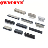 Penutup Flip Pitch 0.2mm H0.9mm Bawah 61Pos 0.2mm R/A 50V 500V Tahan QWYCONN Konektor FFC & FPC 046866761000846+