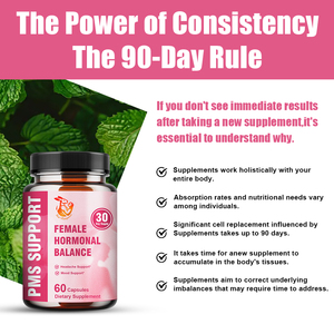 Capsules PMS de haute qualité avec extrait d'Ashwagandha et de Chasteberry pour l'équilibre hormonal et favorisant un sommeil sain - Product Image 3