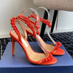 Tacones Altos Sexys de Marca de Lujo para Mujer, Tacones Altos con Cordones para Boda y Fiesta, Sandalias de Tacón Alto de Cuero Genuino - Product Image 3