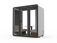 UNIBOOTH Cabine téléphonique insonorisée mobile moderne pour réunions, module de bureau à installation rapide, pour immeubles de bureaux de haute précision