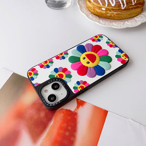 Custodia Protettiva Personalizzata in <span class=keywords><strong>Silicone</strong></span> Morbido con Fiori 3D Cartoon per iPhone 17 16 15 14 13 12 11 Pro Max Antiurto - Product Image 3