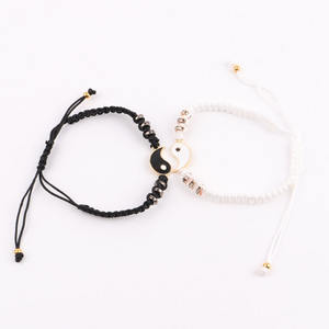 Go Party fatto a mano migliore amico braccialetto Yin Yang alla moda Charm braccialetti <span class=keywords><strong>per</strong></span> coppie Taichi Gossip regalo <span class=keywords><strong>per</strong></span> Hot Pair - Product Image 2