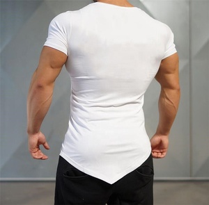 Camiseta deportiva de manga corta con cuello de pico para gimnasio, camiseta de talla grande para Fitness, culturismo - Product Image 6