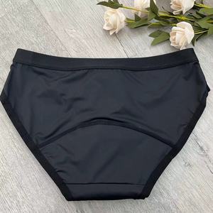 Culottes menstruelles fonctionnelles anti-fuites à taille moyenne en tissu 4 couches pour femmes, vente en gros - Product Image 2