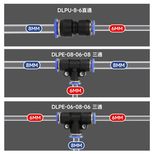 Connecteurs rapides en plastique à quatre voies de type T, de type Y, de type L, réducteurs, raccords rapides pour tuyaux en PU, raccords rapides pour l'air - Product Image 4