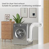 Tuyau de ventilation flexible en aluminium de 4 pouces - 1,5 m (5 pi) - Conduit résistant au feu pour espaces étroits et camping-cars - Installation facile