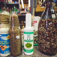 1L Fles Olie Sap Met Mandarijnsmaak Melkthee Ingrediënten, Tapiocaparels En Siroop, Voeg Sap Toe Om Melkthee Te Maken