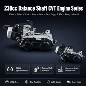 Motor de motocicleta ATV tipo buggy de un solo cilindro, refrigerado por aire, con eje de balance, CVT, 230cc, GY6, con marcha atrás, bajo MOQ - Product Image 6