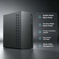 Casing PC Kantor OEM Matte Black M-ATX ITX Desktop Tower Dengan Multi Drive Bay 4 Slot Ekspansi Stok Tersedia