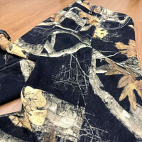 Pantalon en jean camouflage de haute qualité, imprimé feuilles d'arbre, coupe droite décontractée, pantalon pour homme, jeans personnalisés