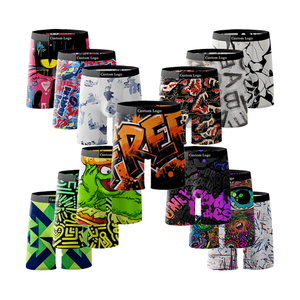Calzoncillos Boxer Personalizados con Impresión Digital para Hombre, Ropa Interior Deportiva de Algodón al por Mayor, Shorts para <span class=keywords><strong>Gimnasio</strong></span>, Cómodos y Transpirables - Product Image 1