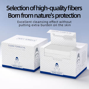 Toalla facial no tejida desechable al por mayor, paño de limpieza facial de uso en seco y húmedo con rayas EF para desmaquillador de viaje, papel higiénico - Product Image 5