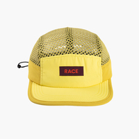 Gorra personalizada de 5 paneles para correr, gorra para correr de ala suave y corta reflectante de 5 paneles sin estructurar personalizada