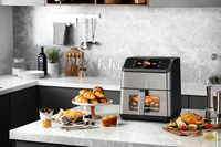 Freidora de Aire Digital Inteligente de 6.5L con Pantalla Táctil TFT de 4.3 Pulgadas, Recetas Integradas, Horno Eléctrico Digital a Color para Uso Doméstico