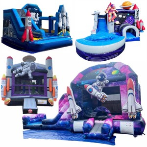 บ้านลมเป่าลมรูปยานอวกาศ จักรวาล เนบิวลา นักบินอวกาศ มนุษย์ต่างดาว ยูเอฟโอ ยานอวกาศกลางอวกาศ - Product Image 1