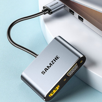 SAMZHE - Adaptador Convertidor de Aleación USB3.0 a HDMI/VGA, Cable de Expansión para Conectar un Portátil a un Televisor o Proyector para Expansión HD