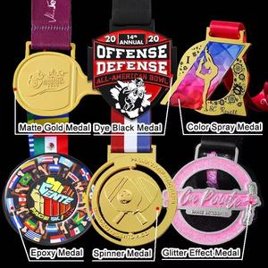 Medaglia Sportiva Personalizzata in Lega di Zinco Dorata 3D con Logo Personalizzato, Cordino Premio, Nastro per Corsa, Calcio; Trofei Souvenir Sportivi - Product Image 4