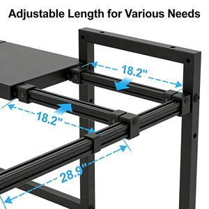 ชั้นวางของไม้มะม่วงปรับระดับได้ทันสมัย สำหรับวางในครัวและรถเข็น - Product Image 2