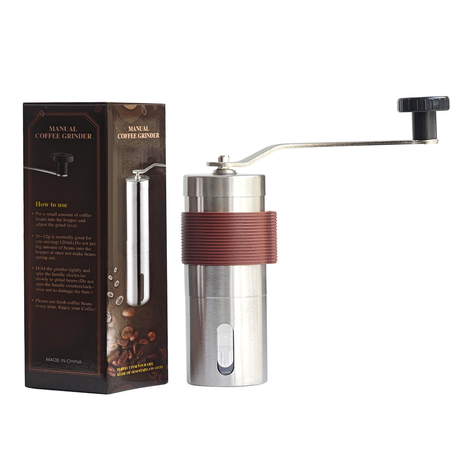 with brown silicone sleeve