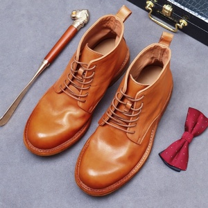 Botas de Cuero para Hombre, Estilo Británico, con Costuras Goodyear, Suela de Cuero, Marca Martin Shoes - Product Image 6