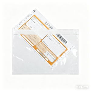 Custom Waterproof Adhesive Backed Invoice Pouch Factory Price Self Adhesive Packing List Bag Multi Size for <b>Logistics</b> Shipping - Product Image 1