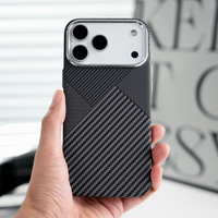 Étui de Téléphone JOYPORODO B333 Série Water Sticker de Luxe en Fibre d'Aramide et PC pour iPhone 11 12 13 14 15 16 17 Pro Max et Coque Android