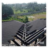 SANGOBUILD Fabrik-Bond Milano Classic Shingle Euro Tile Zink-Dachschindel Steinbeschichtete Metalldachziegel