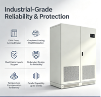 3 Faz Giriş 1 Faz Çıkış Online UPS 380V Giriş 220V Çıkış 10KVA 80KVA PF0.8 IP31 40kA Endüstriyel Kullanım İçin Aşırı Gerilim Koruması