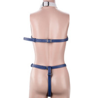 Vente chaude BDSM haut du corps lié femmes camisole de force Faux cuir Strict Bondage sexe contraintes Costumes