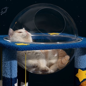 자연 사이잘랄 포스트 별이 빛나는 하늘 고양이 실내 고양이를위한 우주 캡슐과 나무를 등반 - Product Image 4