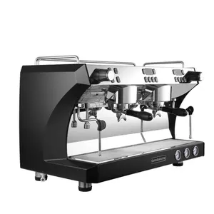 Ticari espresso çift grup kahve makinesi Cappuccino kahve makinesi ithal su pompası ticari kahve makinesi