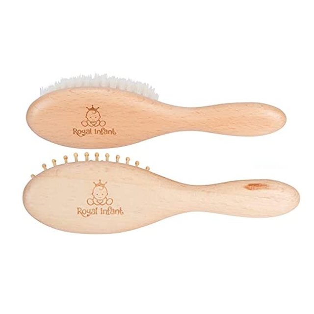 100% Nature Baby Hair Wooden Brush Set Custom Logo