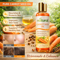 Minyak Biji Wortel Pencerah Kulit Bernutrisi Vitamin C Organik Alami Kelas Kosmetik untuk Perawatan Wajah Aromaterapi