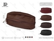 Portamonete in vera pelle con doppia cerniera, mini portafoglio unisex con motivo anguria da 7 pollici - Product Image 1