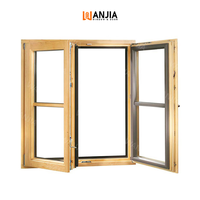 WANJIA fabricante al por mayor personalizado moderno Interior ventana de madera diseño de rejilla ventana francesa ventana revestida de aluminio