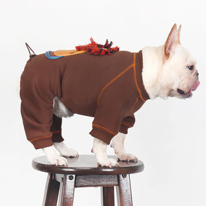 도매 사자 패턴 애완 동물 잠옷 까마귀 점프 수트 겨울 산호 양털 벨벳 디자이너 애완 동물 개 잠옷 옷 - Product Image 4