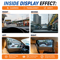Film teinté pour vitres de voiture en PET teinté 1 pli, ultra foncé 1% VLT, 5 pièces, rouleau de 50 cm x 3 m, anti-UV, anti-chaleur, anti-explosion, intimité