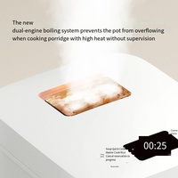 MFB090 Mijia C1 Pro Penanak Nasi Elektrik 4L, 860W, Anti Lengket Multi-Lapisan, 10 Program Memasak, Timer 24 Jam, Colokan Cina