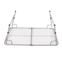 Table de pique-nique pliante moderne en aluminium, hauteur réglable, meubles légers pour patio, balcon, jardin, salon et événements