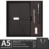 Corporate Deluxe Personalisiertes Notizbuch-Stift-USB-Set für Kunden-Treueprogramme Firmengeschenkset