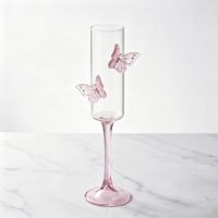 Verre borosilicate soufflé à la main, résistant aux hautes températures, capacité 200 ml, luxe pour flûtes, usage domestique, mariage