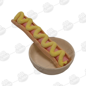 Boîte d'emballage <span class=keywords><strong>Halal</strong></span> de bâtonnets de barbe à papa gros hot <span class=keywords><strong>dog</strong></span> guimauve dessin animé 3d - Product Image 3