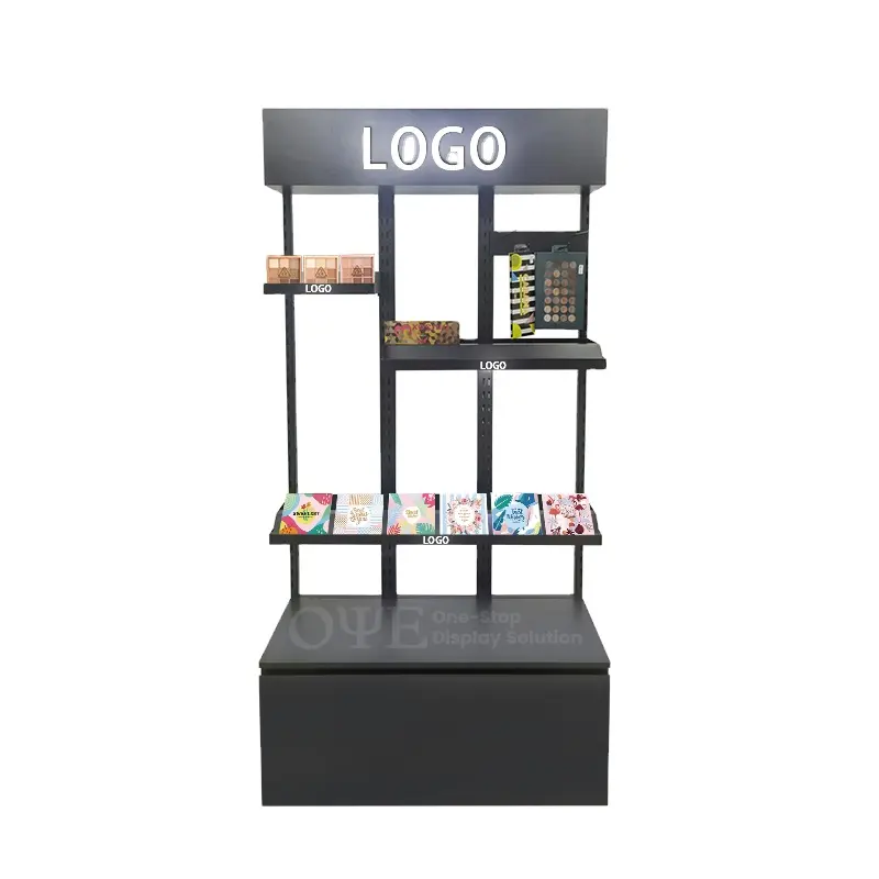 2022 modern creative cosmetics display stand for makeup perfume shop shelves design retail display