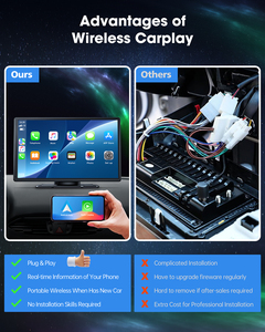 Estéreo inalámbrico para coche de 9 pulgadas con pantalla Carplay <span class=keywords><strong>y</strong></span> Android Auto, cámara de respaldo, navegación GPS, Android Auto - Product Image 5