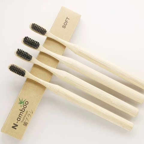 Wholesale Yilian Eco-Friendly Biodegradable for Toothbrush with Round Handle Square Head 19cm for Home Use Travel & Hotel