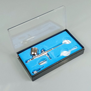Aérographe pour nail art à alimentation par gravité, double action, vitesse réglable, outil de pulvérisation portable pour la manucure et l'application de vernis - Product Image 2