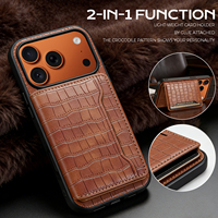 Funda de Teléfono de Lujo de PU con Soporte y Ranuras para Tarjetas, Antigolpes y Antihuellas, Compatible con 18/17/16/15/14/13/12